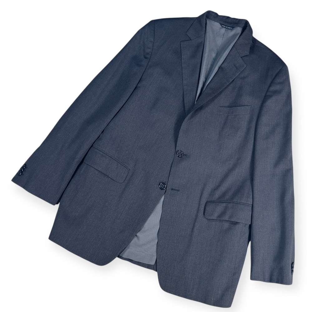 Banana Republic Modern Fit Men's Charcoal Gray Wool Blend Suit Jacket Blazer 42R